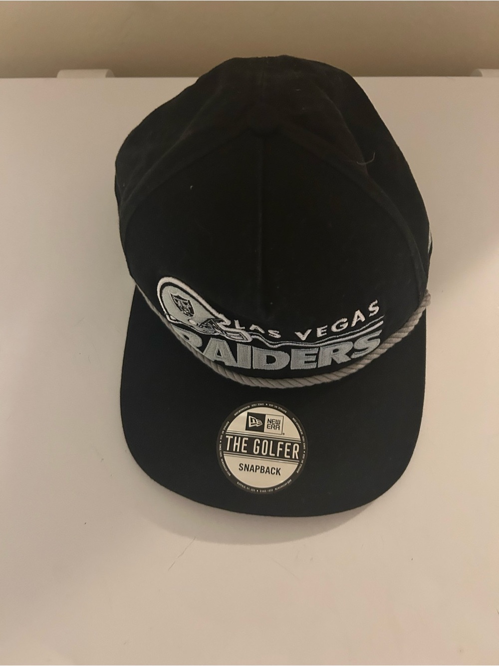 Las Vegas Raiders New Era 9Fifty The Golfer Style SnapBack Adjustable Hat black - Picture 2 of 5